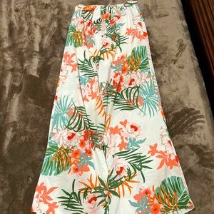 Tropical print palazzo pants